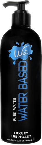 Wet Silver Water-Based Lubricant | Long-Lasting, Original Premium Formula | Vegan, pH-Balanced, Hypoallergenic, Paraben-Free, Non-staining | Lube for Men, Women & Couples, 32 fl oz