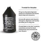 Formula 88 Cleaner & Degreaser | Multi Surface Car & Marine Cleaner for Interior, Exterior | Removes Grease & Grime Residue on Metal, Plastic, Cloth, Vinyl, Carpet (4-Gallons)