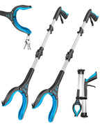 Kekoy 36 Inch Grabber Reacher Tool for Seniors 2 Pack, Foldable Reacher Grabbers Pickup Stick with Anti-Slip 360° Rotating Jaw, 4" Wide Extended Claw with Magnet for Disabled, After Surgery Recovery
