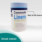 SaniCare Commode Liners - Pack of 50 Disposable Commode Liners - Fits All Standard Bedside Commodes - Eliminates Odors - Never Clean A Pail Again