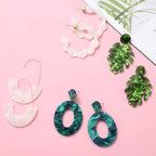 LANTAI Vacation Statement Earrings for Women Acrylic Rattan Earrings
