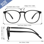 Przene 3 Pack Blue Light Blocking Glasses Women/Men,Retro Round Computer Glasses Anti Eye Strain/UV/Glare, Gaming Glasses. (Black/Crystal/Pink)