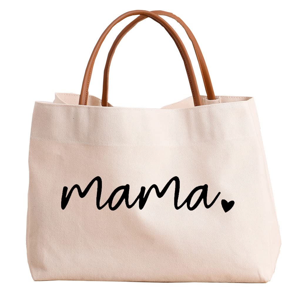 kifasyo Mom Mama Bag Mother Gifts Momlife Tote for Hospital Beach Travel