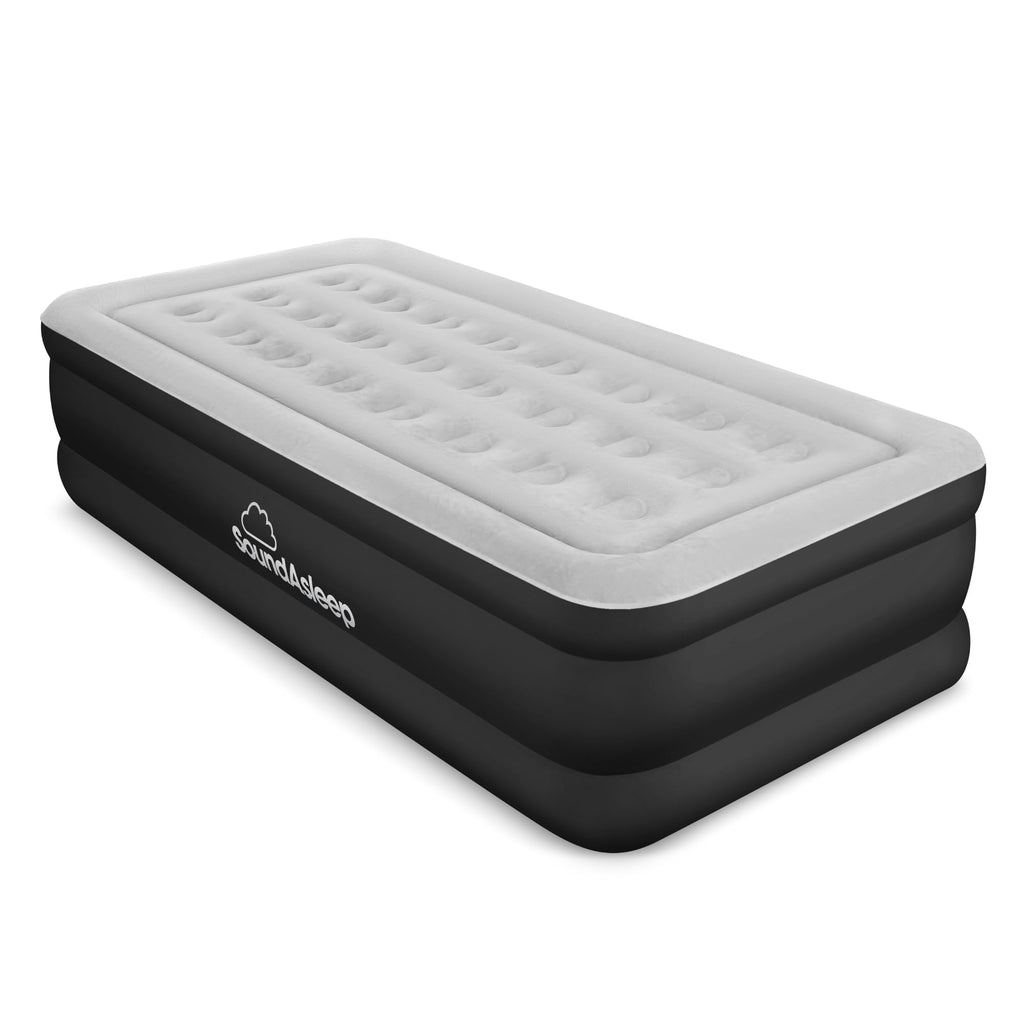SoundAsleep Products Dream Series Luxury Air Mattress, ComfortCoil Technology, Built-in High Capacity Pump for Home, Camping- Double Height, Adjustable, Inflatable Blow Up, Portable (Twin XL Size)