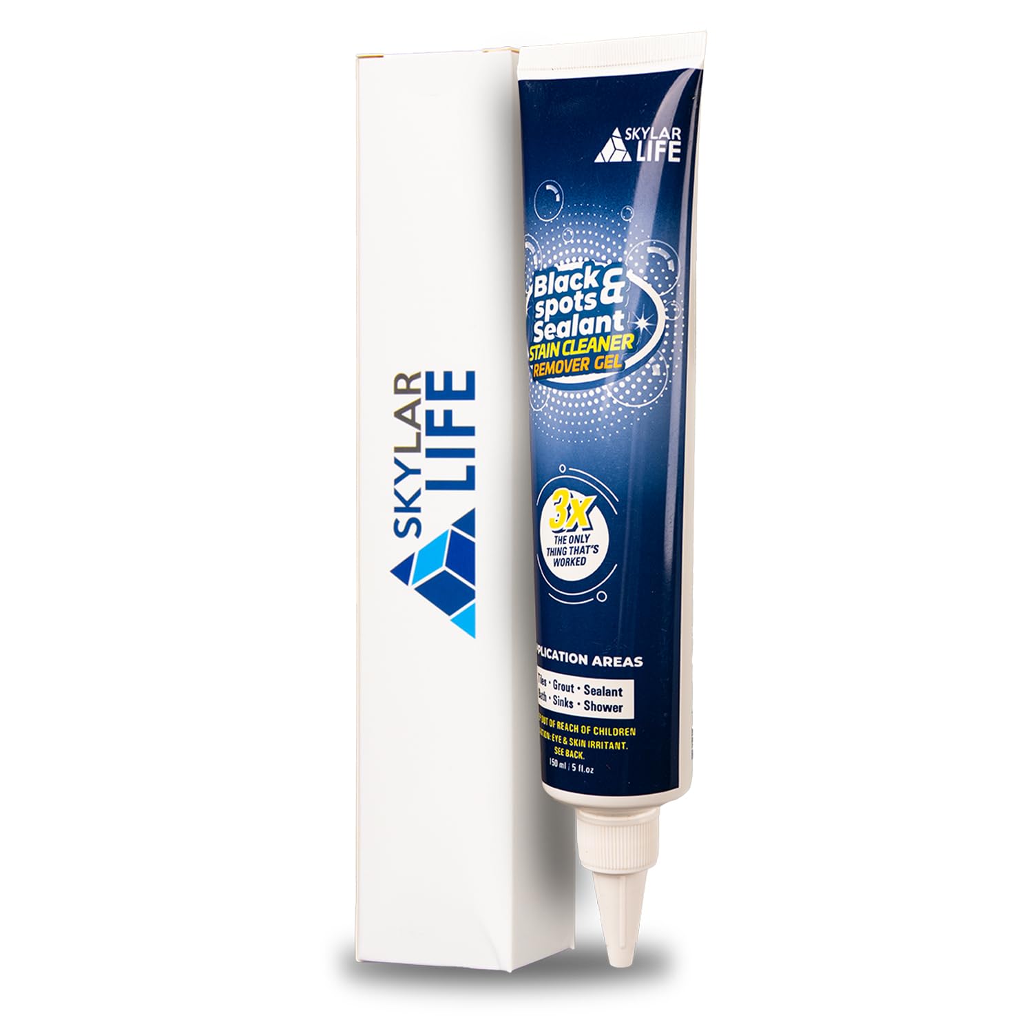 Skylarlife Home Tiles and Sealant, Rubber Stain Whitnener Gel Apply on Silicone Caulk for Bathroom, Kitchen, Joint Sealant, Rubber