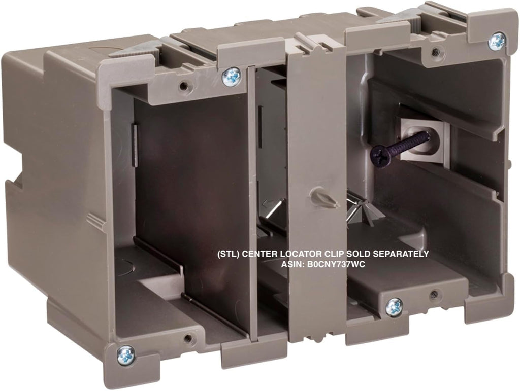 SmarToggle Three Gang Retrofit Wall Box – Old Work Electrical Box for Stud or No-Stud Mount | 1-1/2" Toggle Depth | Triple Device, Smart Switch, or Outlet PC Wall Box, 10-Pack