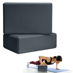 2 Pcs Yoga Blocks, 9"x6"x3" Foam Blocks Yoga Props for Pilates Stretching and Meditation Exercise Blocks Lightweight Yoga Essentials (Grey, normal)
