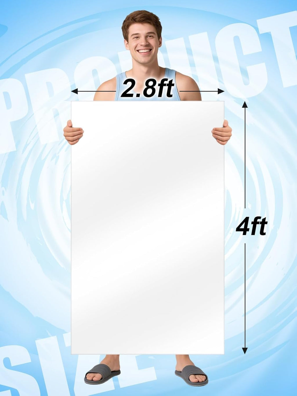 Aulock 4ft x 2.8ft Exlarge Pool Liner Repair Patch - Self-Adhesive Vinyl Patch Kit for In-Ground or Above Ground Pools Inflatable Swimming Pools, Clear