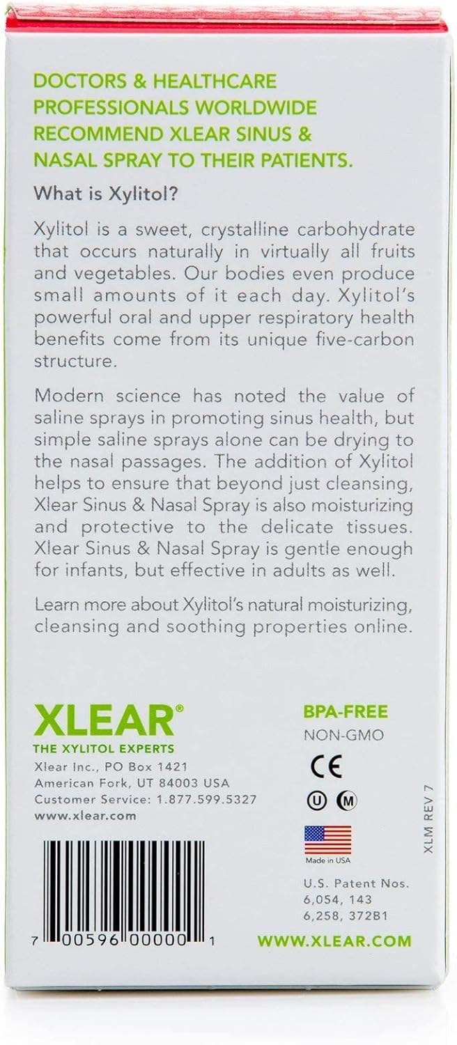Xlear Natural Nasal Spray with Xylitol, 1.5 fl oz (Pack of 1)
