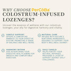 PERCOBA Bovine Colostrum Lozenges - 100 Count - First Milking Supplement - Improves Gut & Digestive Health - Immune Support & Workout Recovery - Made in the USA - Berry Flavored