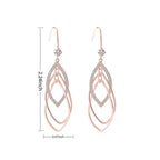 14K Gold 925 Silver Hoop Hypoallergenic Teardrop Dangle Earrings for Women