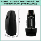 Automatic Air Freshener Dispenser – 2-Pack Wall Mounted Time Mist Spray for Home, Bathroom & Office – Battery Operated Scent Sprayer Compatible with Commercial Air Fresheners(Black)