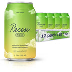 Recess Mood Lime Citrus Functional Sparkling Water, Magnesium & Adaptogen Infused Sparkling Water, 12 Fluid Ounce (Pack of 12)