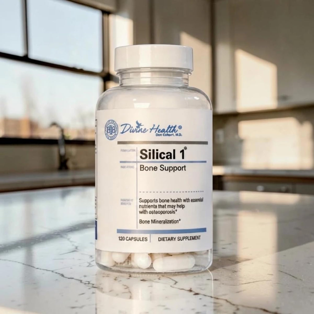 Dr. Colbert, MD Silical 1 | by Divine Health | Formulated by Dr. Chad Price, MD | Support Bone Strength | Vitamin D3 | Calcium | Magnesium | 120 Capsules