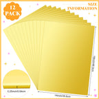 Jingmore 12 Pcs Half Sheet Rectangle Cake Drum Board Greaseproof Rectangle Cake Boards 1/4 Inch Thick Foil Corrugated Plate Drum Base for Desserts Display(14 x 19 Inch,Gold)