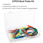 Linkhood 21PCS Back Probe Kit, Banana Plug to Copper Alligator Clip Automotive Test Leads Set, Insulation Wire Piercing Probes, Test Wires for Car Repairing Diagnostic Circuit Testing (20)