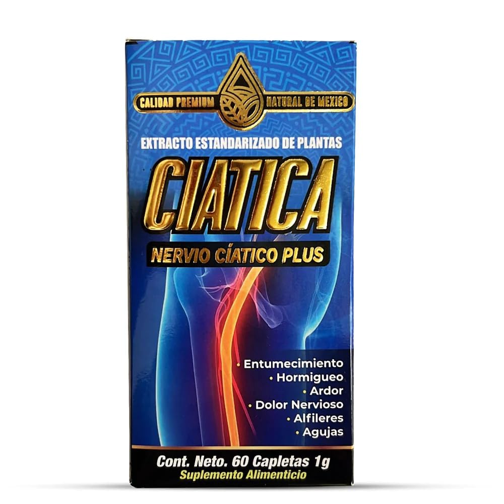 Ciática Suplemento Natural 60 Tabs. Nervio Ciático Plus Vitaminas y Minerales