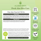 Aloderma Aloe Vera Gel Made within 12 Hours of Harvest with 96% Pure Organic Aloe Vera for Skin, Scalp, & Hair, Soothing Aloe Face Moisturizer, Multipurpose, Hydrating Aloe Gel, 7oz, 3-Pack