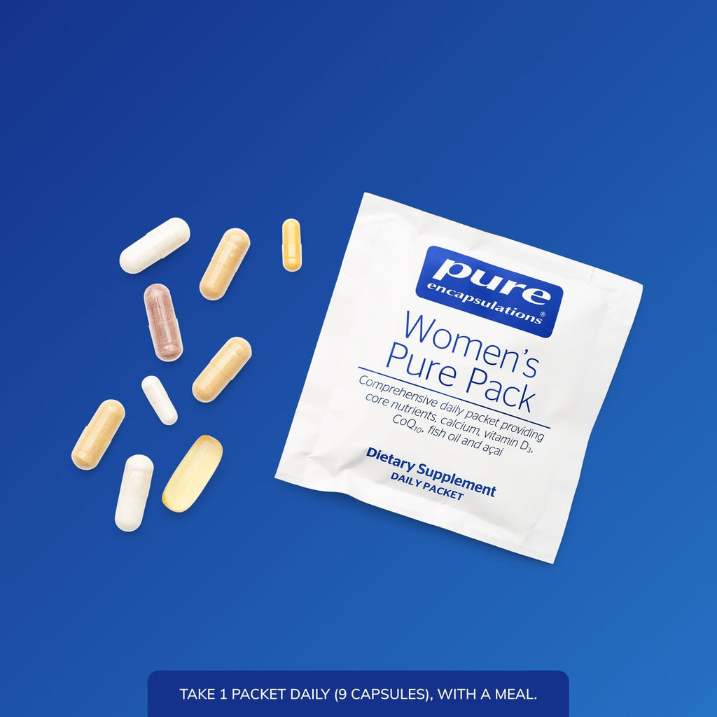 Pure Encapsulations Women's Pure Pack - for Women Over 40 - Bone, Heart, Eye & Breast Health* - with Calcium, DHA, EPA & CoQ10 - Once-Daily - 30 Packets