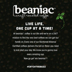 beaniac Organic Daily Dose Donut Shop, Light Roast, Single Serve Compostable K Cup Coffee Pods, Organic Arabica Coffee, Keurig Brewer Compatible, 30 Count