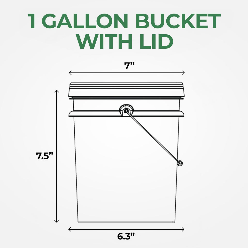3.5-Gallon Clear Bucket Pail Container with Lid | Food Grade | Heavy-Duty 90MIL Extra Durable | Metal Handles with Plastic Grip for Easy Carrying | Multi-Use | Easy Stack and Store | BPA Free - 2 Pack