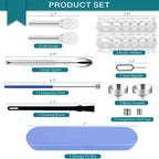 LELELUK Filling Tool Kit - Home & Lab Supplies with Micro Funnels & Lab Scoops - Complete Set with Instruction for Material Filling #000 00 0 1 2 3