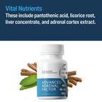 ADVANCED BIONUTRITIONALS – Advanced Adrenal Factor, Adrenal Gland Support for Cortisol, Energy, Adrenal Gland Function, Adrenal Cortex Extract, Non GMO, Gluten Free, Dairy Free, Vegan (120 Tablets)
