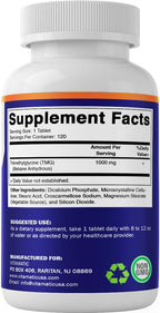 Vitamatic TMG Supplements 1000mg - Trimethylglycine - Betaine Anhydrous - 120 Tablets - 120 Servings - Non-GMO & Gluten Free (3 Bottles)