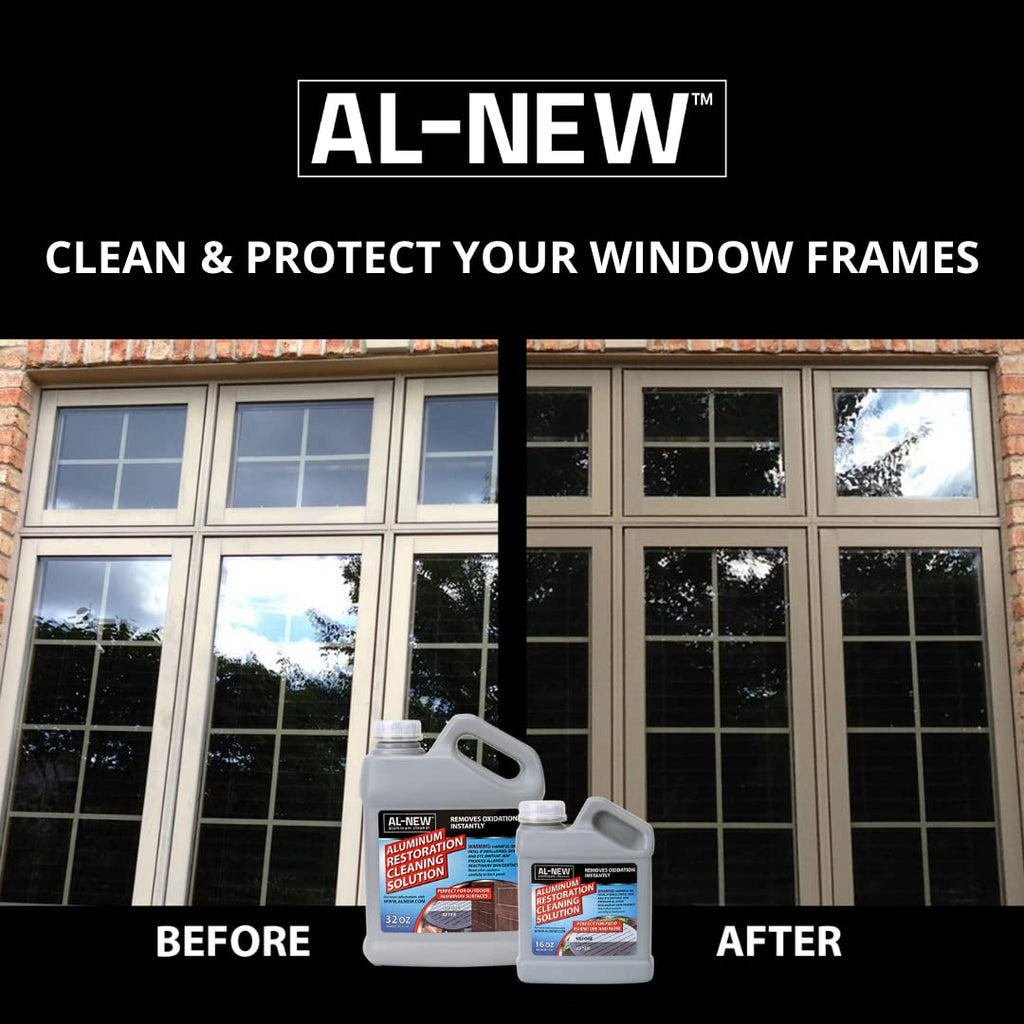 AL-NEW Aluminum Restoration Cleaning Solution | Clean & Restore Patio Furniture, Stainless Steel, and Other Household Metal Surfaces (32 Ounce Kit)