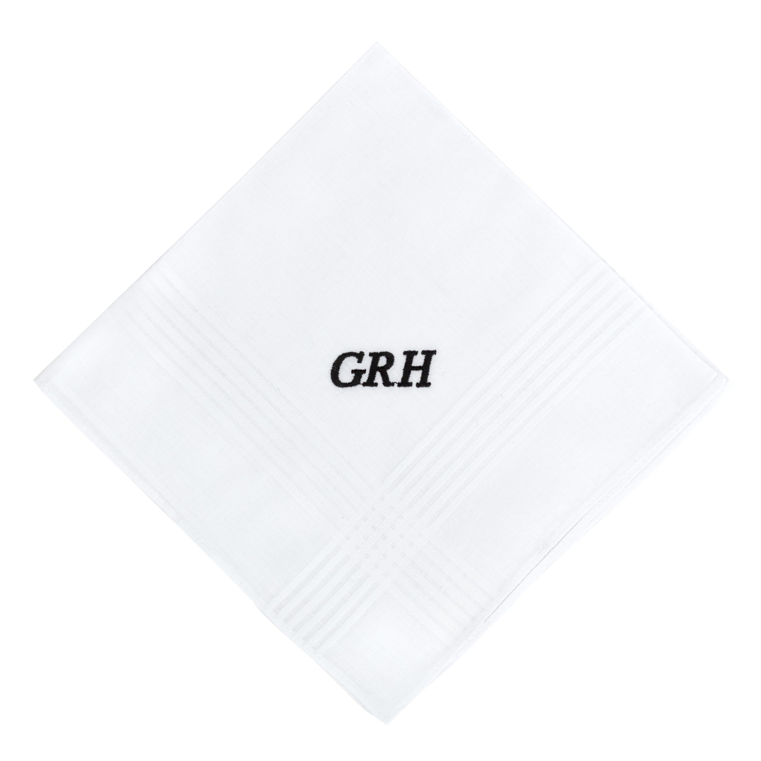 Monogrammed Handkerchief for Men Christmas Gifts for Him Soft Cotton Men's Initial Letter Hanky Groom Wedding Hankerchief Personalized