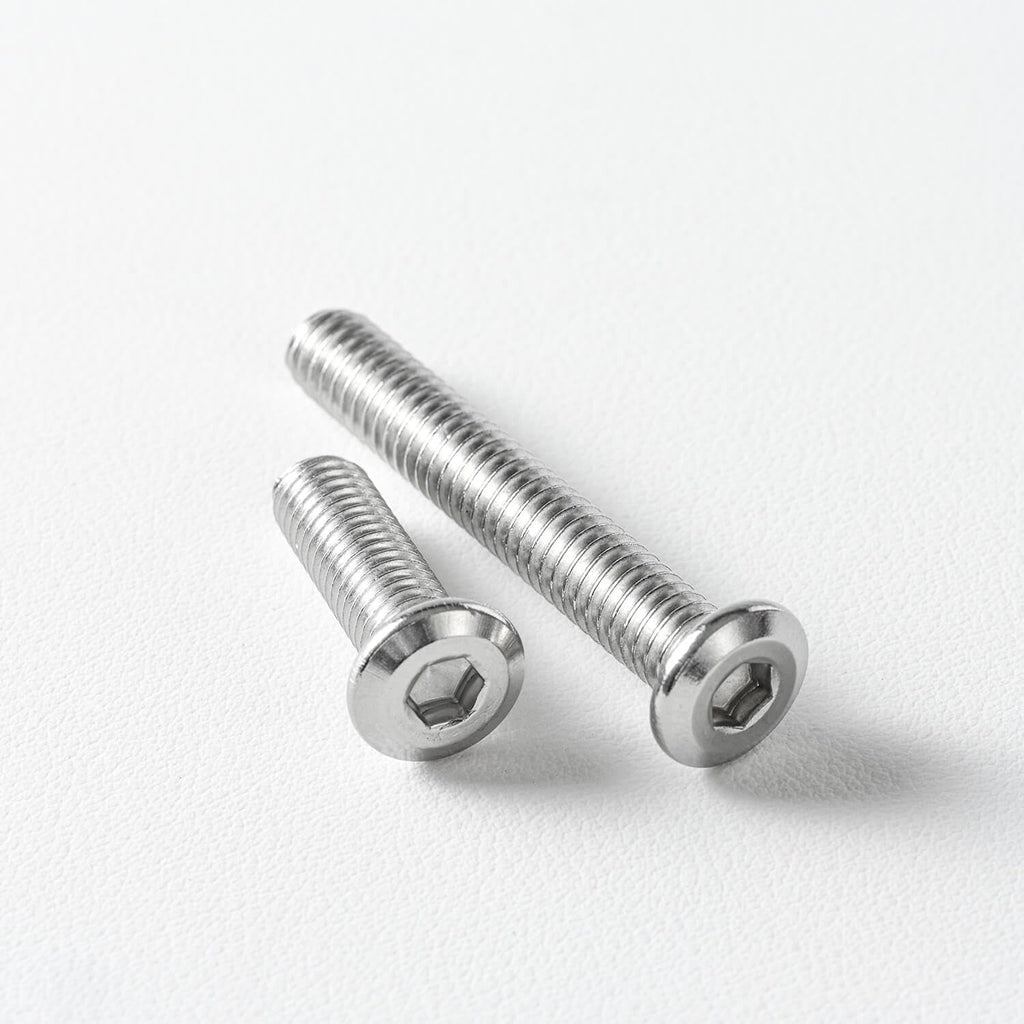 M8 x 90mm (10 Pack) Metric Flat Head Hex Socket Cap Screws Bolts, 304 Stainless Steel 18-8, Hex Drive, Bright Finish, Fully Machine Thread