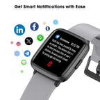 Fitness Tracker Watch with Heart Rate Monitor, Large Screen Activity Tracker with Pedometer, Sleep Monitor, Calories & Step Counter, 5ATM Waterproof Smart Watch for Women Men Fitness Watch for Sports