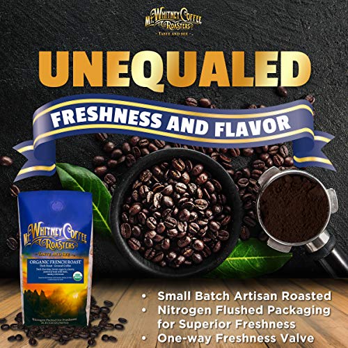 Mt. Whitney Organic French Roast, Dark Roast, Low Acid Coffee (Ground, 2 Lb)