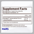 CocoaVia Heart & Brain Supplement, 30 Day, Cocoa Flavanol Extract, Memory & Circulation Booster, Nitric Oxide, Boost Oxygen & Energy, Plant Based, Gluten Free, Vegan, 60 Capsules