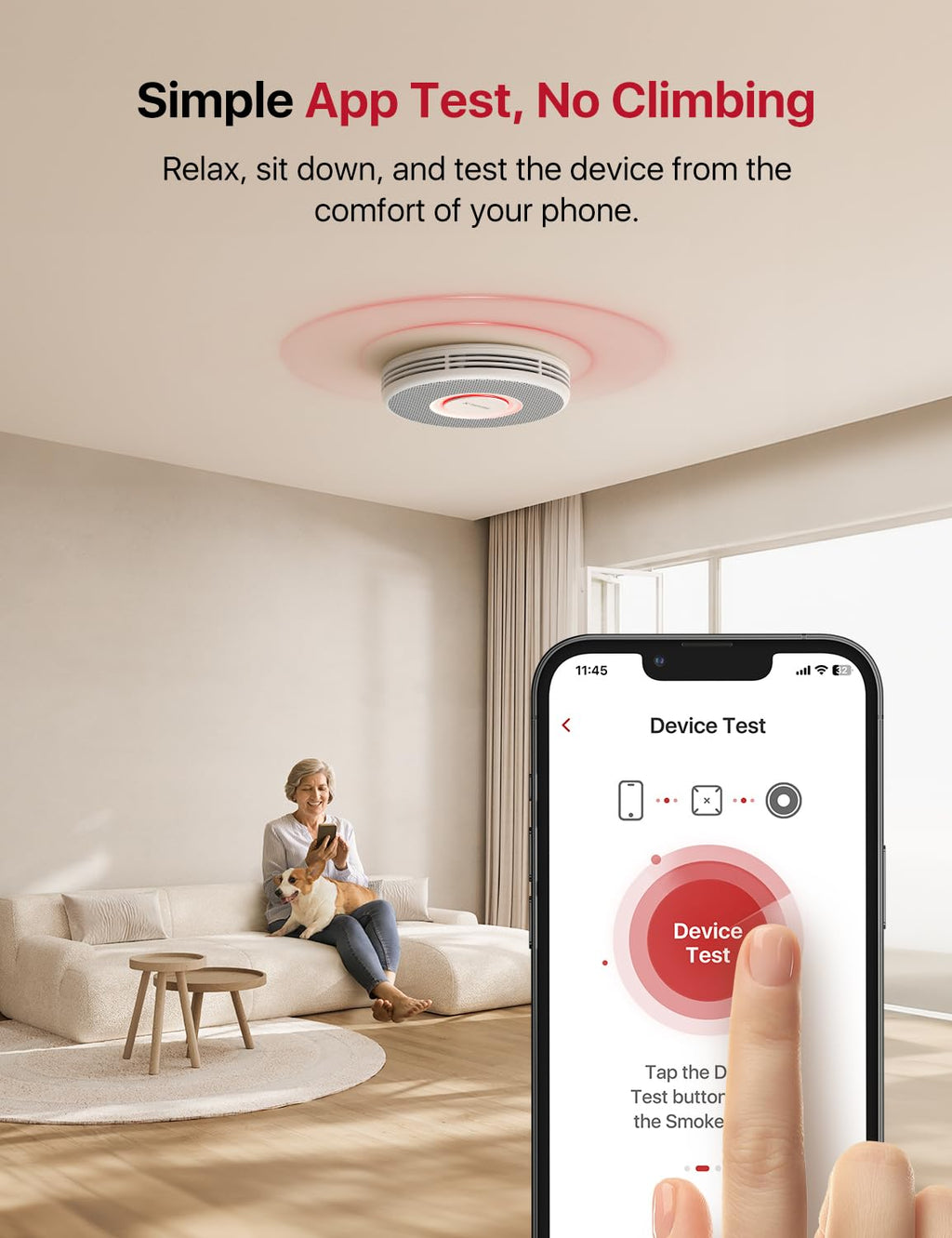 X-Sense XS0B-MR61 2.4 GHz Wi-Fi Connection via Base Station (Included), White, 6 Smoke Detectors
