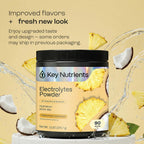 KEY NUTRIENTS Multivitamin Electrolytes Powder No Sugar - Tropical Pineapple Coconut Electrolyte Powder - Endurance & Energy Supplement - Hydration Powder - No Calories - 90 Servings - Made in USA