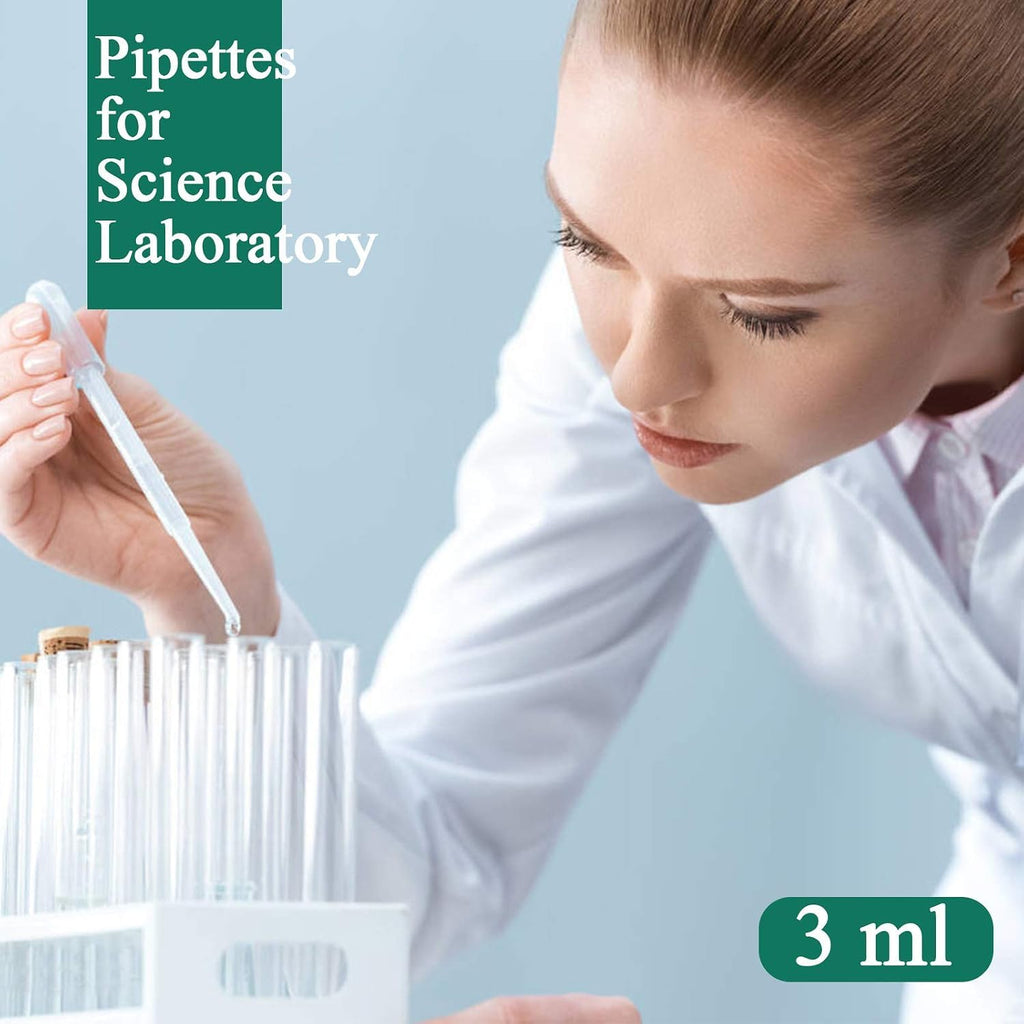 moveland 1000PCS 3ml Disposable Plastic Transfer Pipettes for Lab, Oil, Art