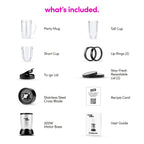 magic bullet® Personal Blender, 22 oz Cup, 250 Watt, Silver, MBR-1101