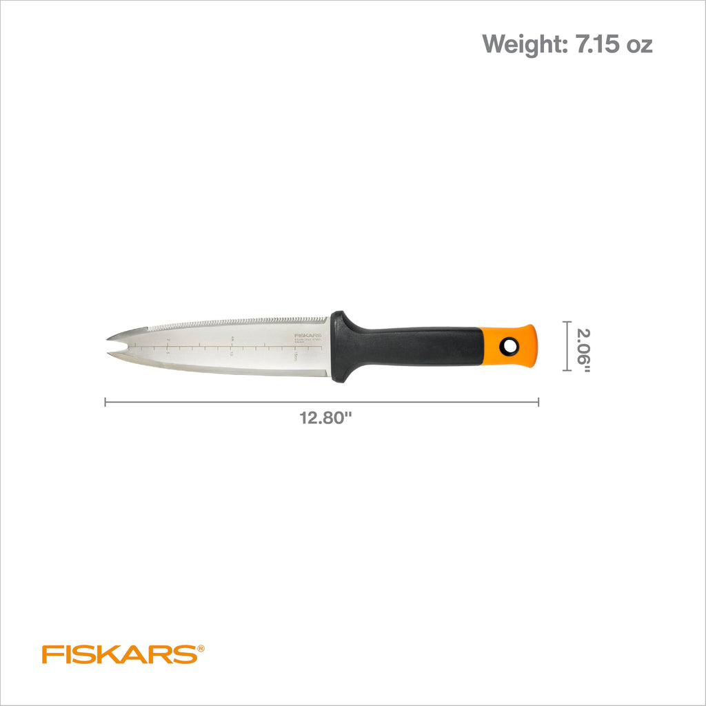 Fiskars Hori Hori Garden Knife with Sheath, Heavy Duty Gardening Hand Tool