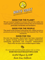 North Coast Roasting Company, Half Caff, Medium Dark Roast, Low Acid Organic Coffee, Whole Bean - 1/2 Cafeine & 1/2 Decaf. Swiss Water Process, Half Moon Blend, USDA Certified Organic Coffee Beans, 12 Ounce Bag