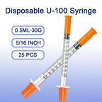 30G 0.5cc 5/16"(8mm) , Individually Wrapped jeringas, Pack of 25