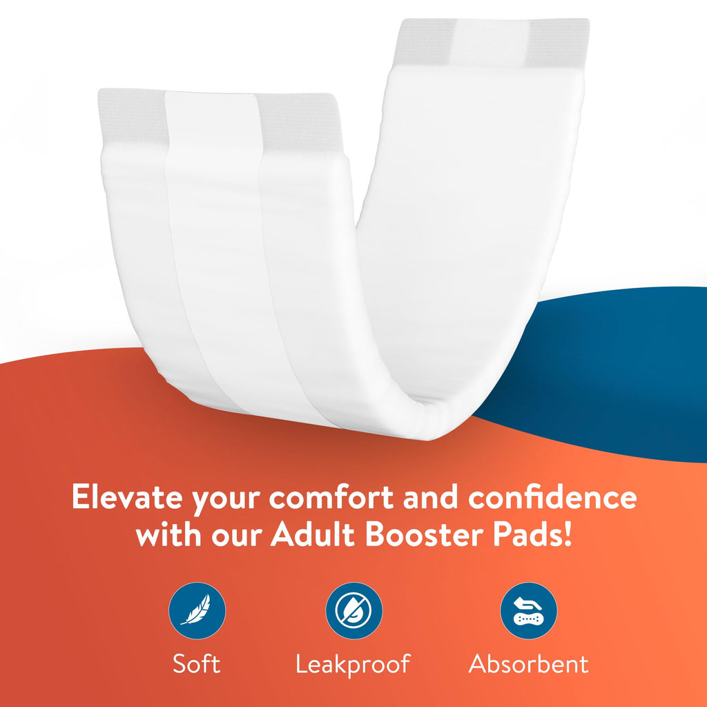 Inspire Incontinence Booster Pads Super Absorbent Absorbs Over 5 Cups | Liner Women and Men | Inserts for Adult Diapers Overnight 22 Count