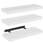 Amada 15.7" Floating Shelves for Wall Decor & Storage, Set of 3, White