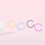 IPHTSKEU 12 Pairs Colorful C Hoop Earrings, 40 mm