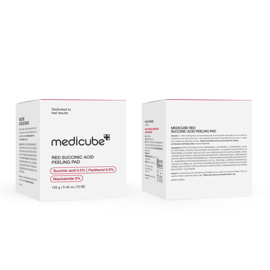 medicube Toner Pads Red Succinic Acid Panthenol Pad for Facial Peeling