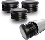 Prescott Plastics 1.75-Inch (44mm) Round Plastic Hole Plugs Insert, Black End Caps for Round Tubing and Fences, Glide Insert Cover for Pipe Post, Chairs and Furniture - 20 Pack