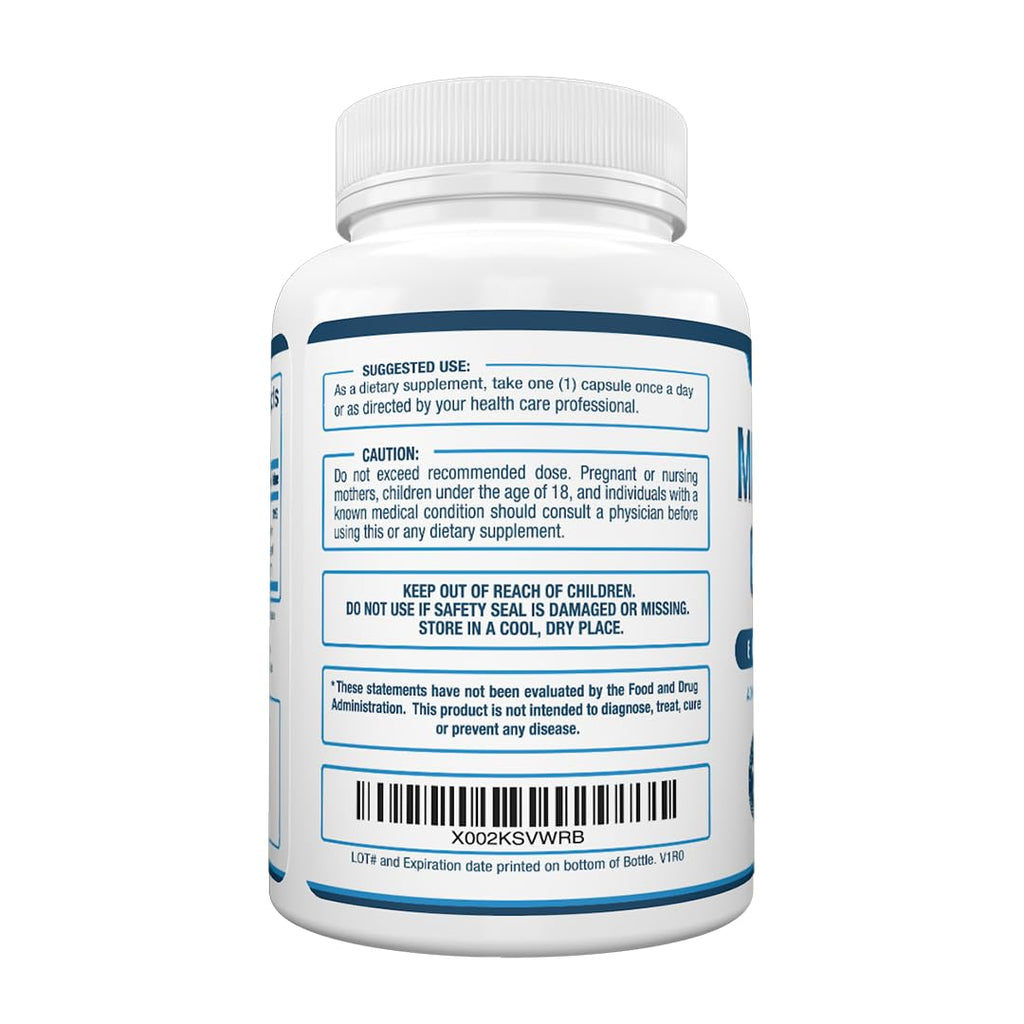 Purely Optimal Magnesium Complex - 6 Forms Magnesium Glycinate, Citrate & Malate - Sleep Support, Stress Relief, Muscles, Heart Health & Relaxation - Magnesium Supplement for Women & Men, 120 Caps