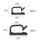 XHF 3/4” Adhesive Cable Wire Clips Black120PCS, Cable Staples Outdoor Cable Management Wire Organizer Cord Holder for Under Desk, Car, Wall, TV PC Ethernet Cable
