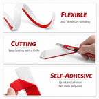 0.25" x 0.25" Mini Quarter Round Molding, 10FT Ultra-Slim Peel and Stick Trim for Small Gaps, Countertop Wall Seam, Window Sill, Desk & Cabinet Edge, Flexible Self Adhesive Finishing Strip