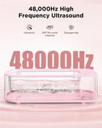 OSLTWI Ultrasonic Jewelry Cleaner Machine: 48KHz Ultra Sonic Cleaner for Jewelry,Eyeglass,Rings,Watch Band,Dentures,with Dual Cleaning Modes,350ML 304 Stainless Steel Tank,Gift for Wife,Mom,Daughter